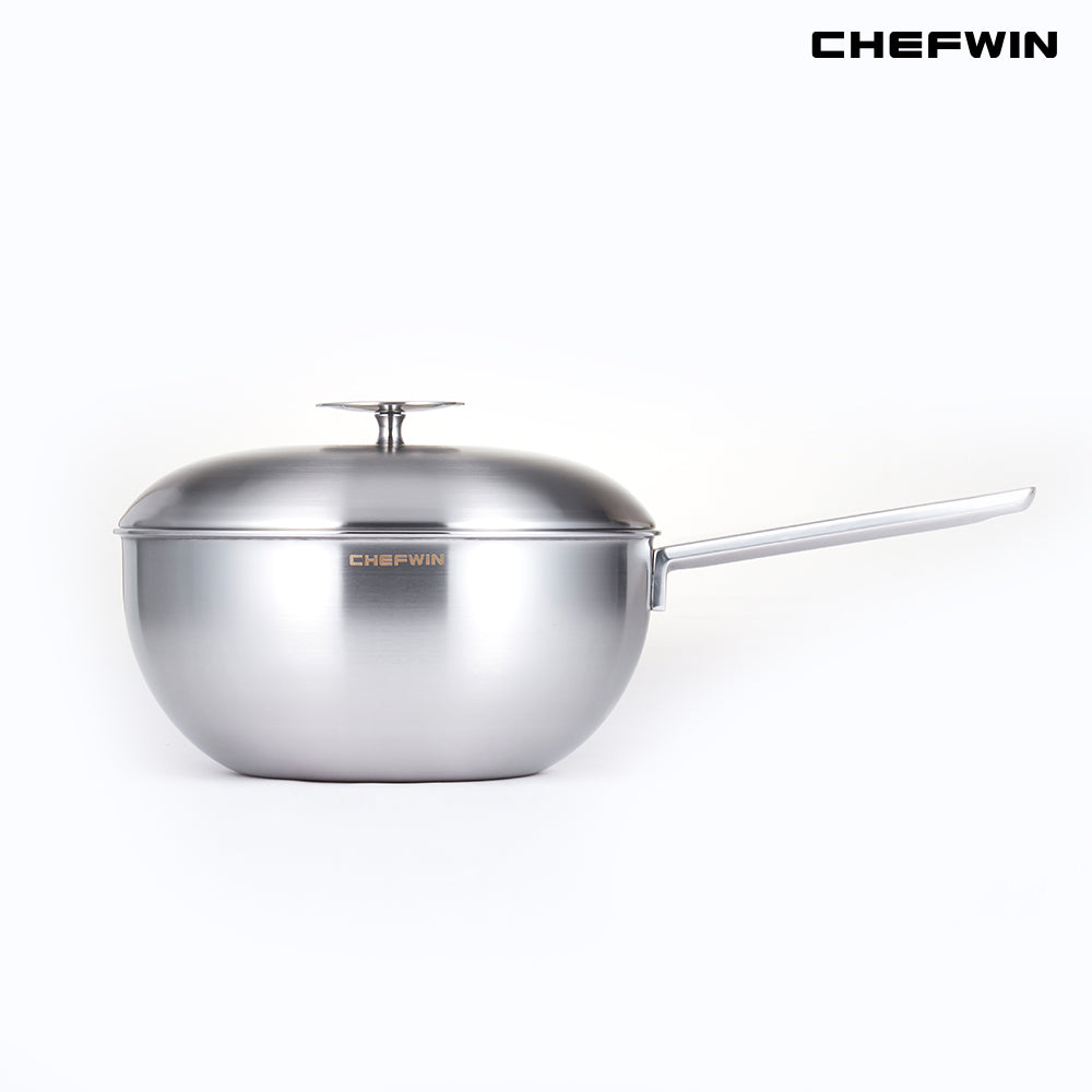 Chảo Lòng Sâu Chefwin Multi Wok 24cm Inox 316 Cao Cấp