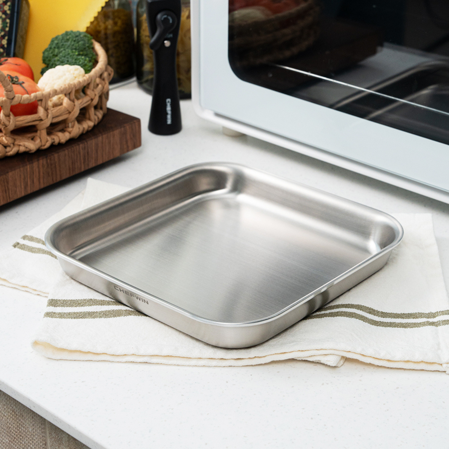Chảo Chiên/Xào Cán Rời Chefwin Dreamhand Square Pan 24cm Inox 316 Cao Cấp