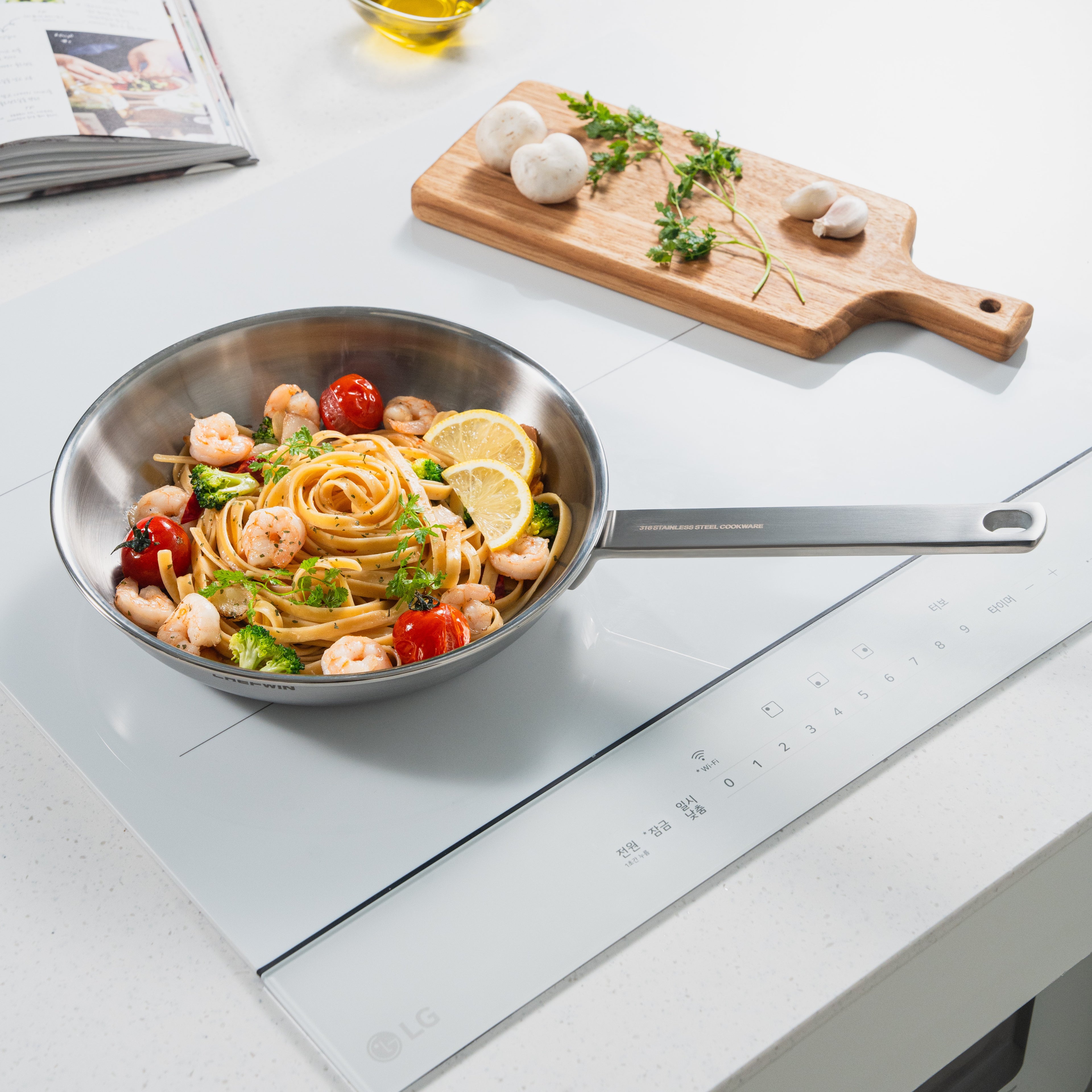 Chảo chiên Chefwin 24cm Inox 316 cao cấp