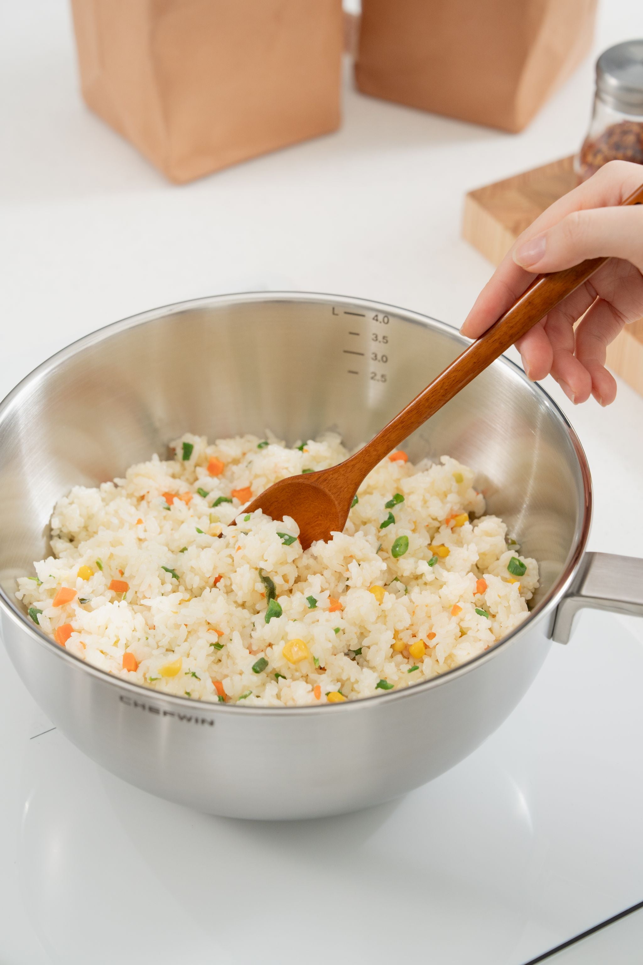 Chảo Lòng Sâu Chefwin Multi Wok 24cm Inox 316 Cao Cấp