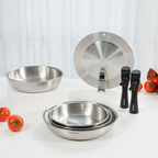 Set 4 Chảo chiên/xào tay cầm rời Dream Hands và Nắp đậy đa năng Inox 316 cao cấp