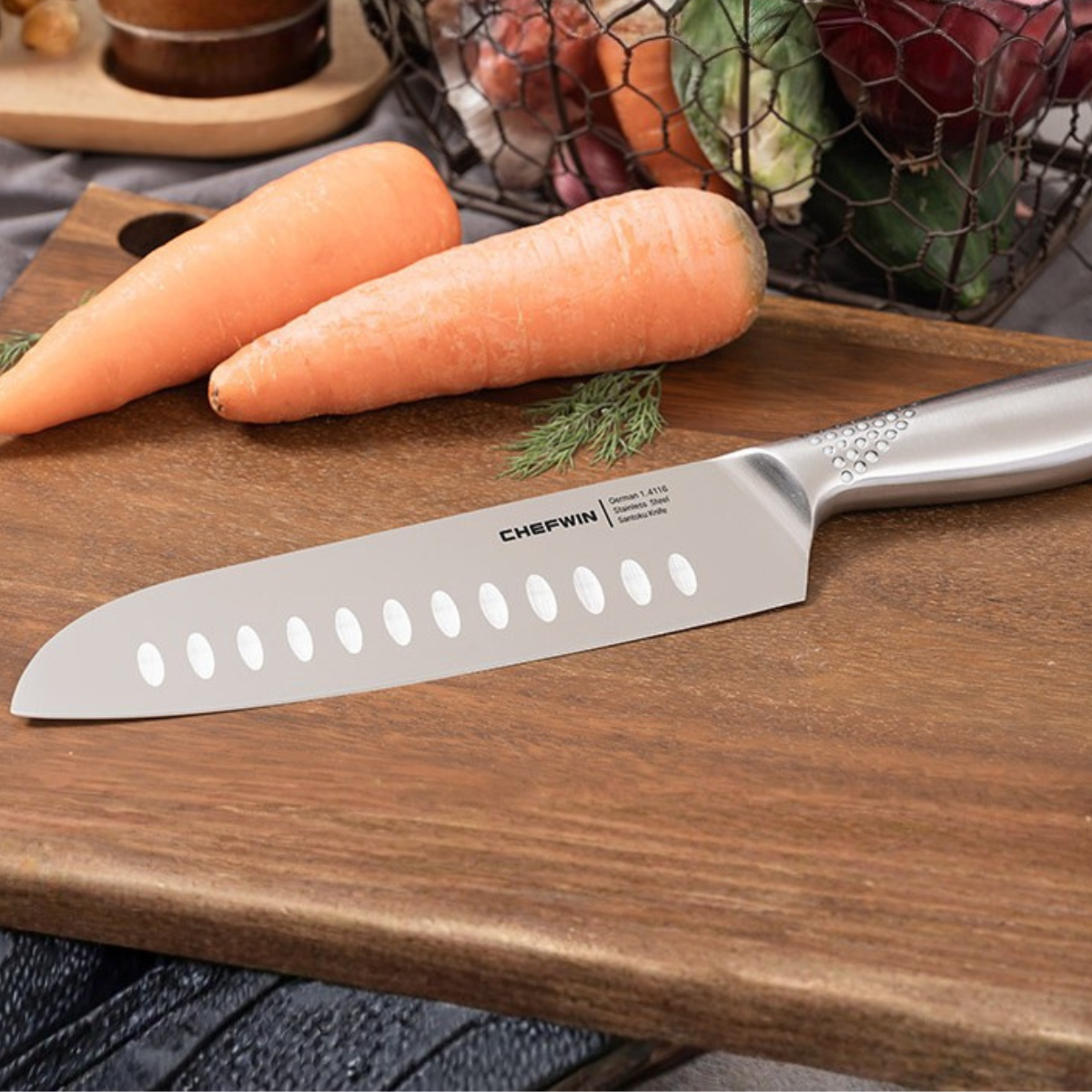 Dao Bếp Santoku Chefwin - Thép Đức 1.4116 cao cấp