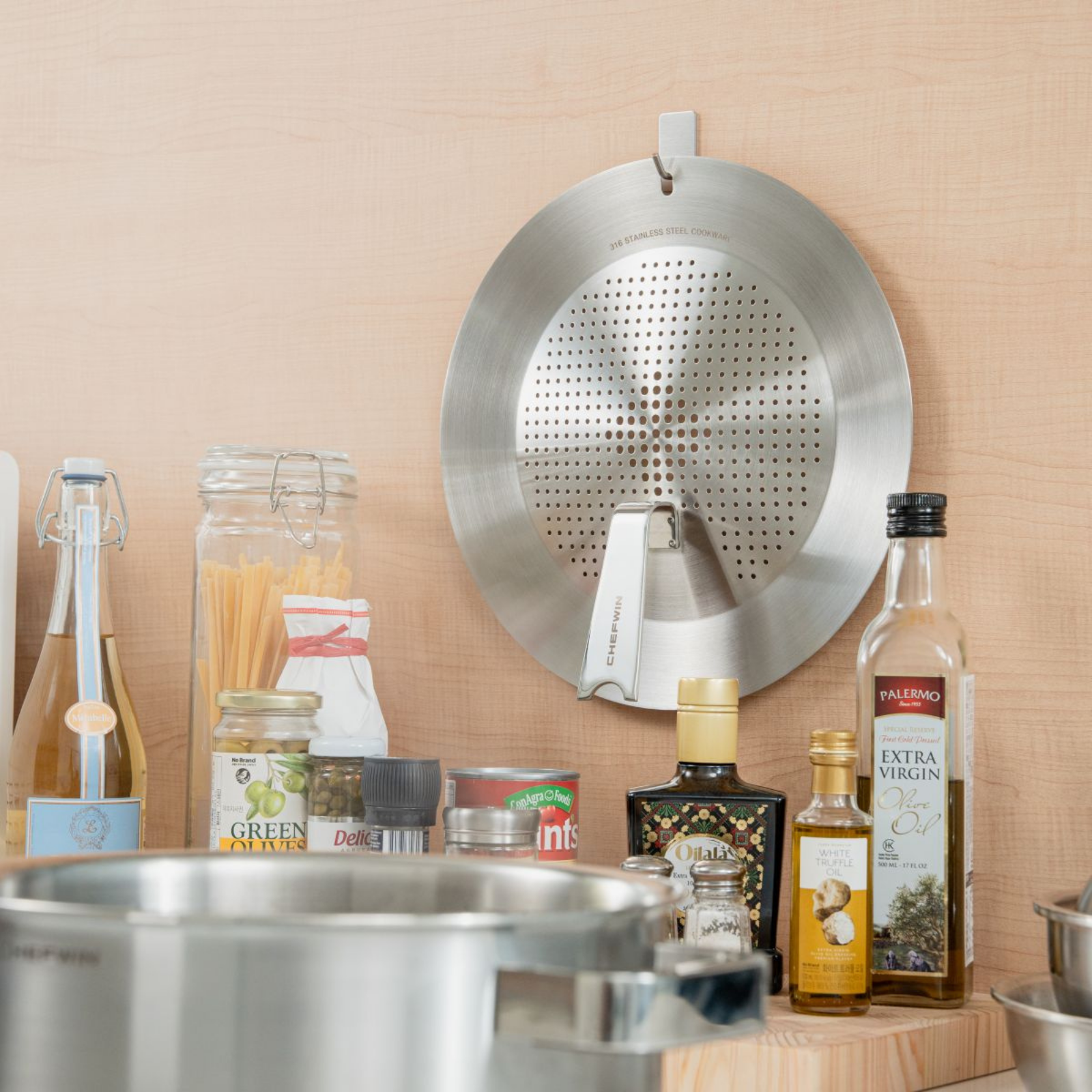Nắp đậy đa năng Chefwin Multi Cover đậy vừa nhiều size chảo tiện dụng
