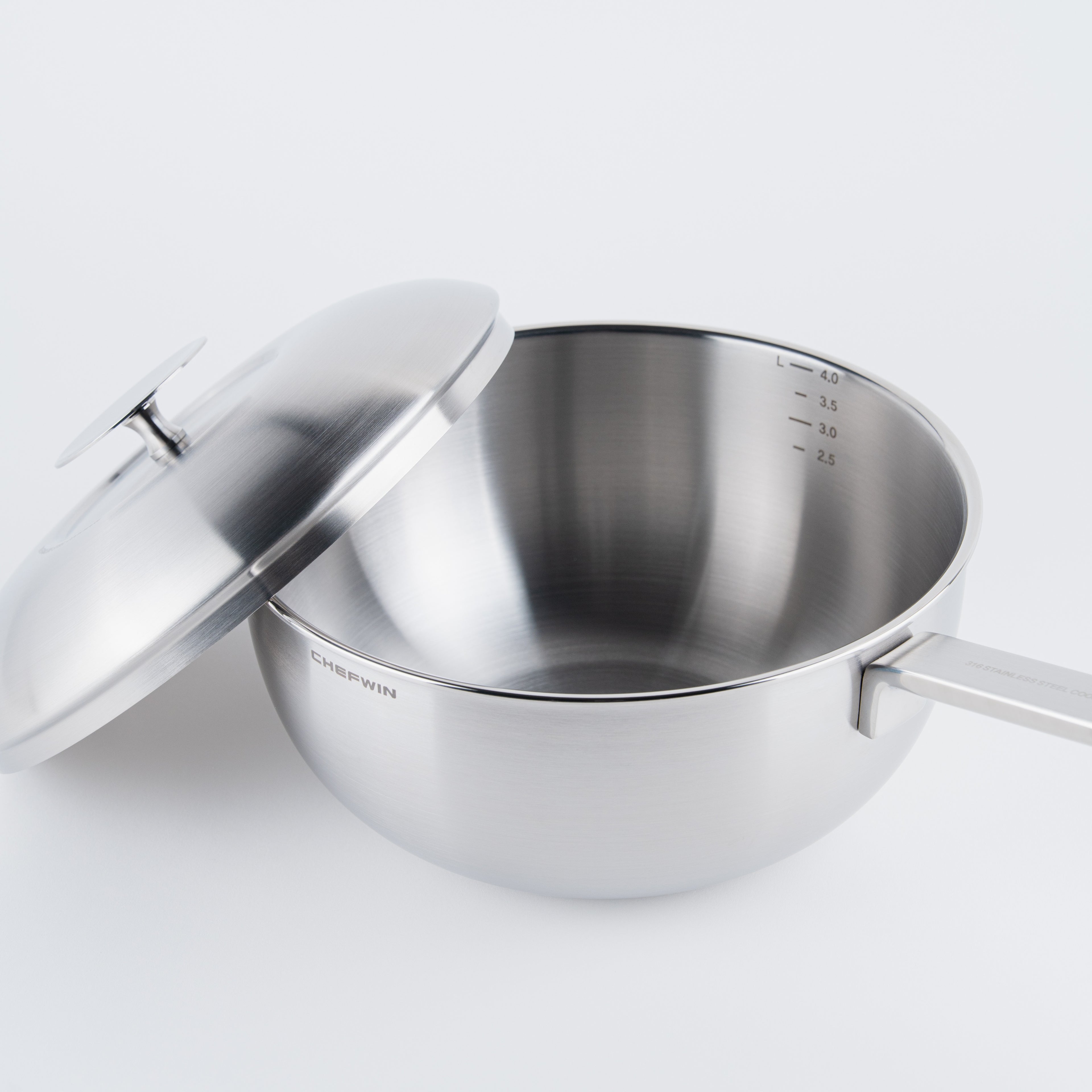 Chảo Lòng Sâu Chefwin Multi Wok 24cm Inox 316 Cao Cấp