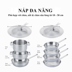 Nắp Đậy Chảo Đa năng Chefwin Multi Cover