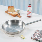 Chảo chiên/xào Chefwin Frypan 28cm Inox 316 đúc liền 5 lớp chống lồi đáy